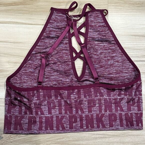 Victoria’s Secret PINK Cool and Comfy Bralette Maroon Women’s Small - Picture 2 of 3